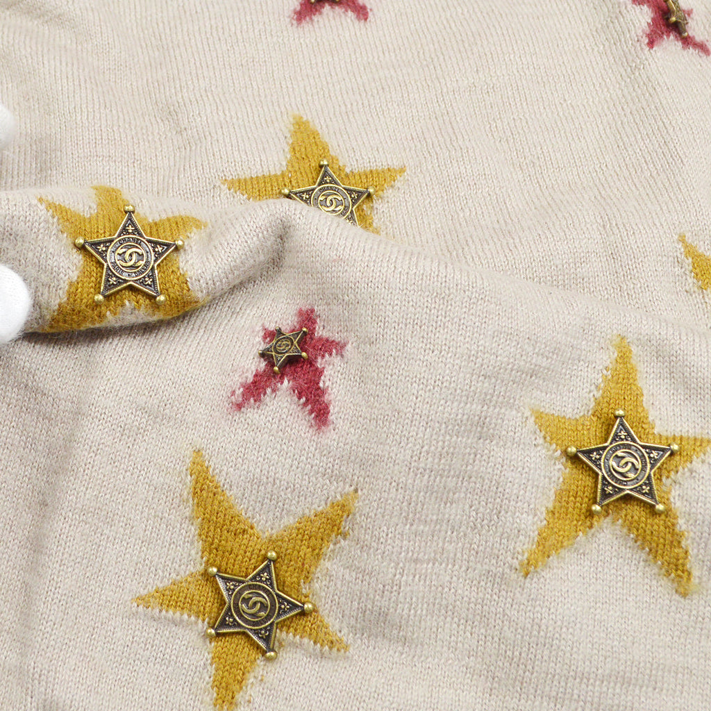 Damage Chanel 2014 star intarsia knit jumper #38