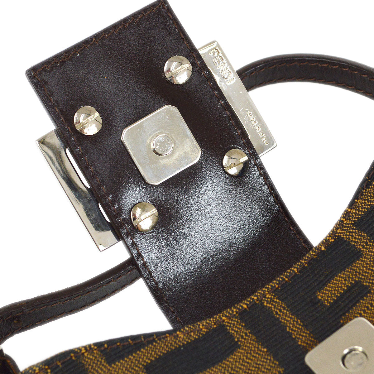 FENDI Zucca Mini Hand Bag Brown 02238