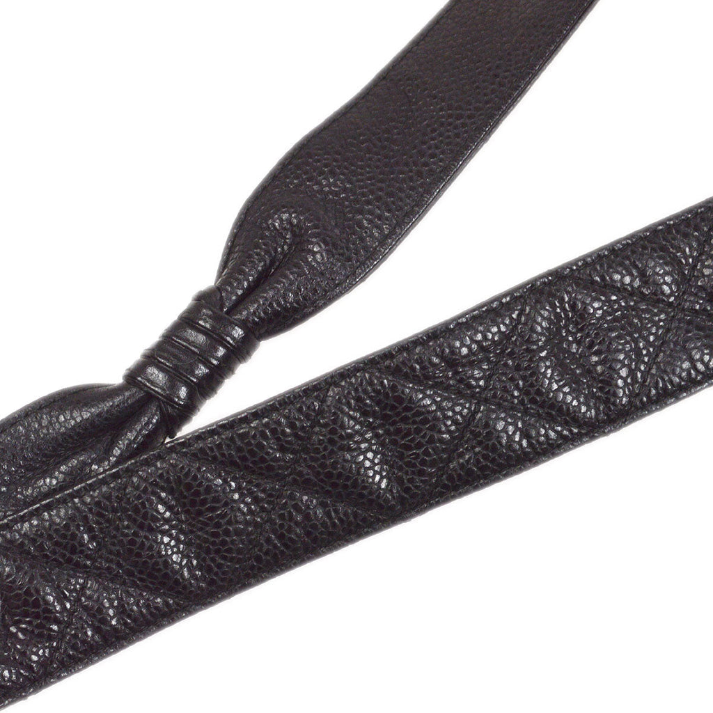CHANEL 1991-1994 Black Caviar Diamond Camera Bag Mini