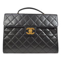 CHANEL 1996-1997 Black Lambskin Briefcase