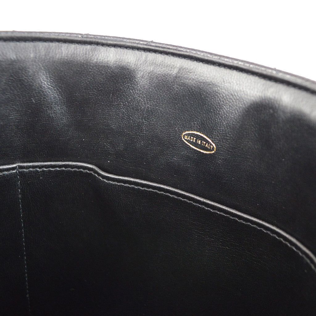 CHANEL 1996-1997 Black Caviar Chevron Vanity Handbag