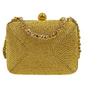 CHANEL 1998 Woven Evening Bag Gold