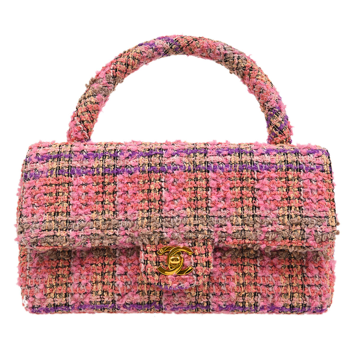 Chanel 1994 Tweed Classic Flap Handbag Medium