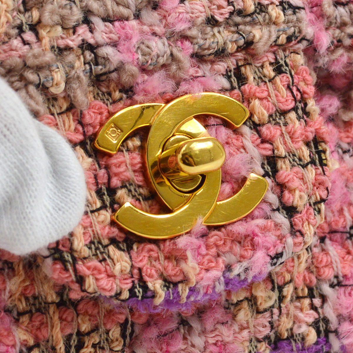 Chanel 1994 Tweed Classic Flap Handbag Medium