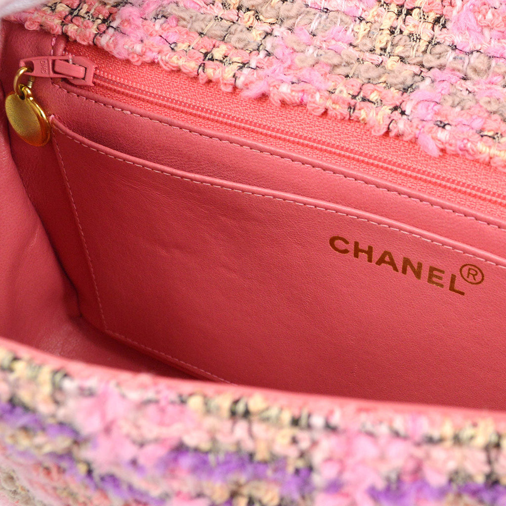 Chanel 1994 Tweed Classic Flap Handbag Medium