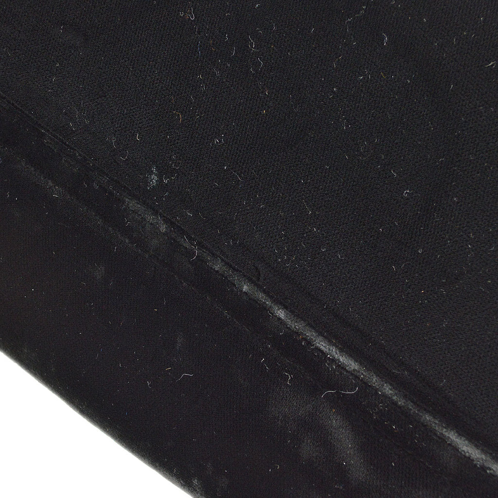 CHANEL 2005 Camelia Handbag Black Velvet