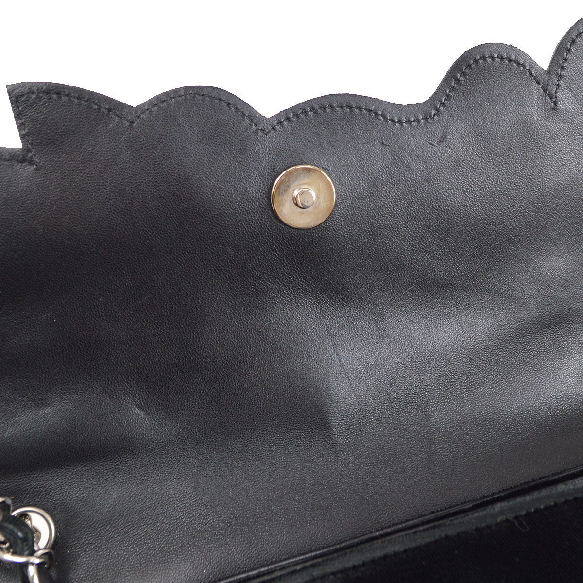 CHANEL 2005 Camelia Handbag Black Velvet