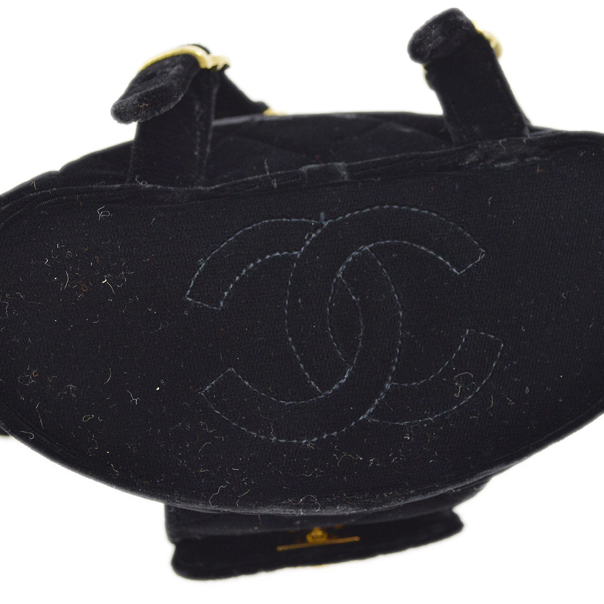CHANEL * 1994-1996 Black Velvet Duma Backpack Small