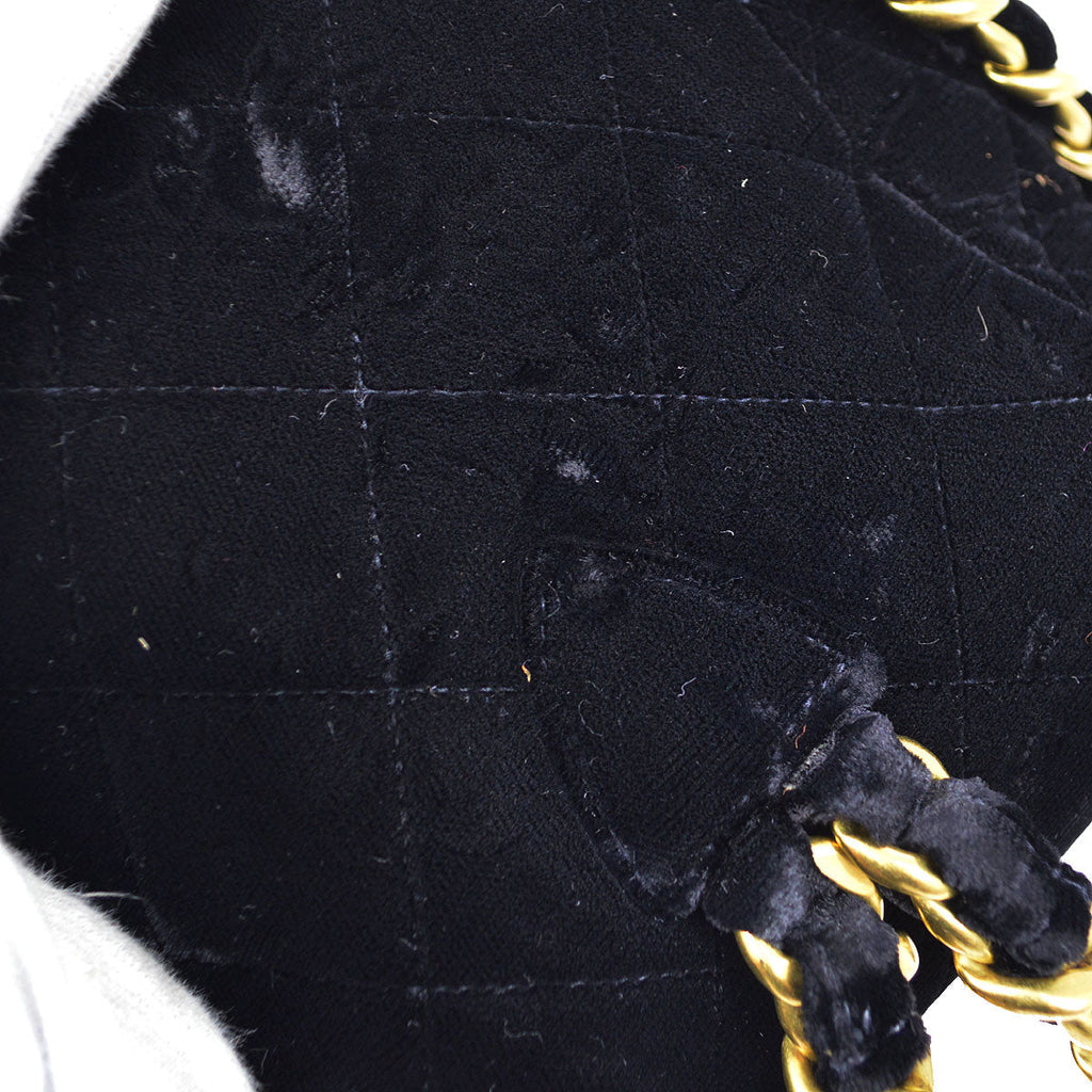 CHANEL * 1994-1996 Black Velvet Duma Backpack Small