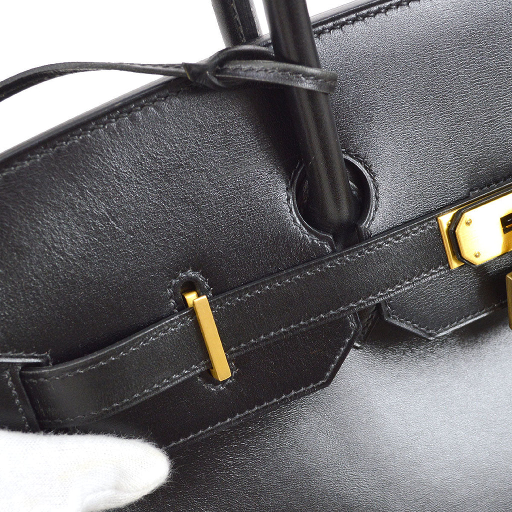 HERMES 2003 BIRKIN 35 Black Box calf