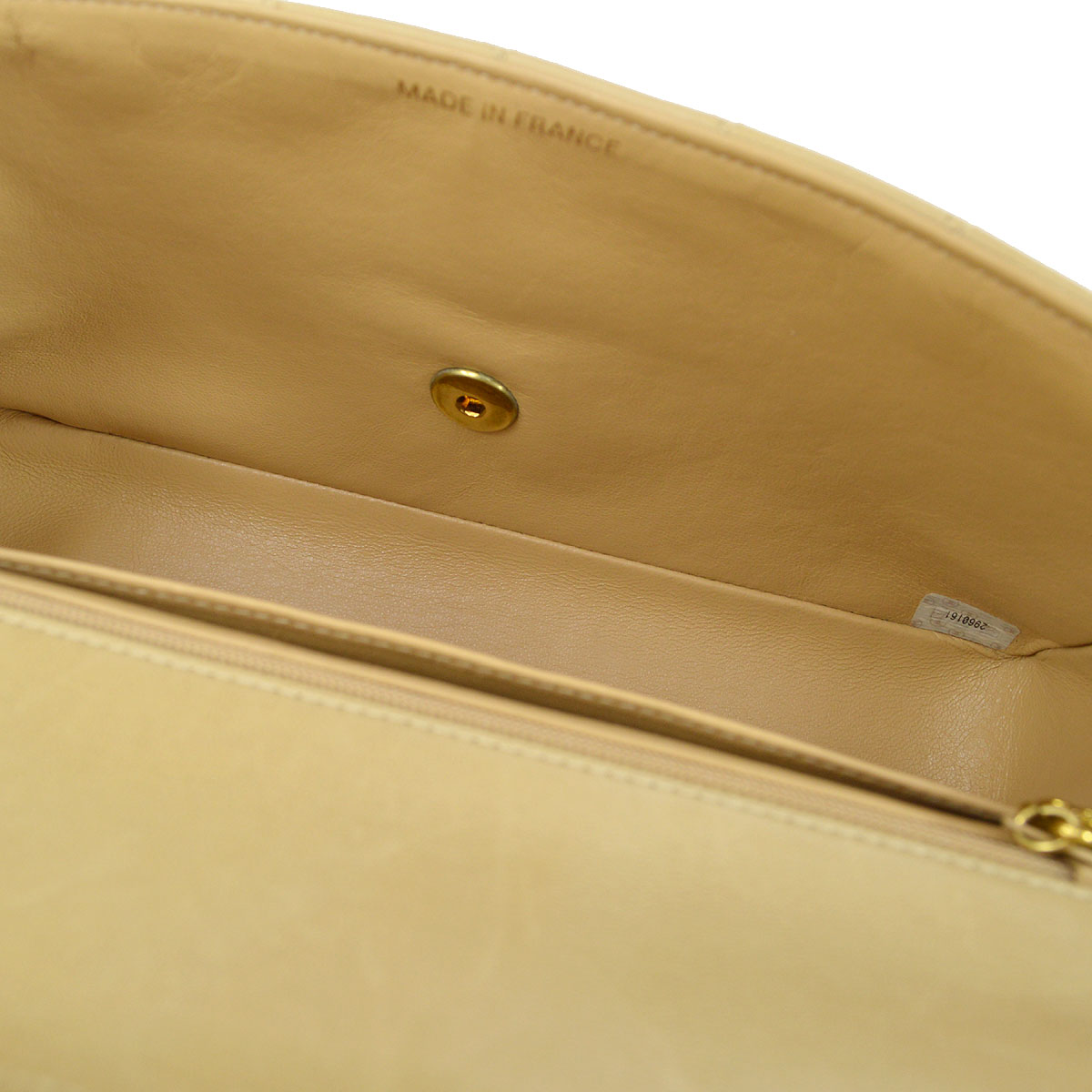 CHANEL 1994 Classic Flap Handbag Set Beige Lambskin