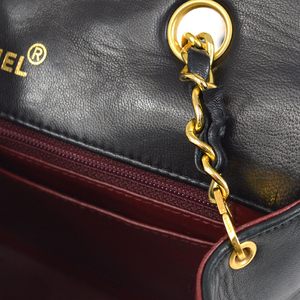 CHANEL 1991-1994 Black Lambskin Diana Flap Small