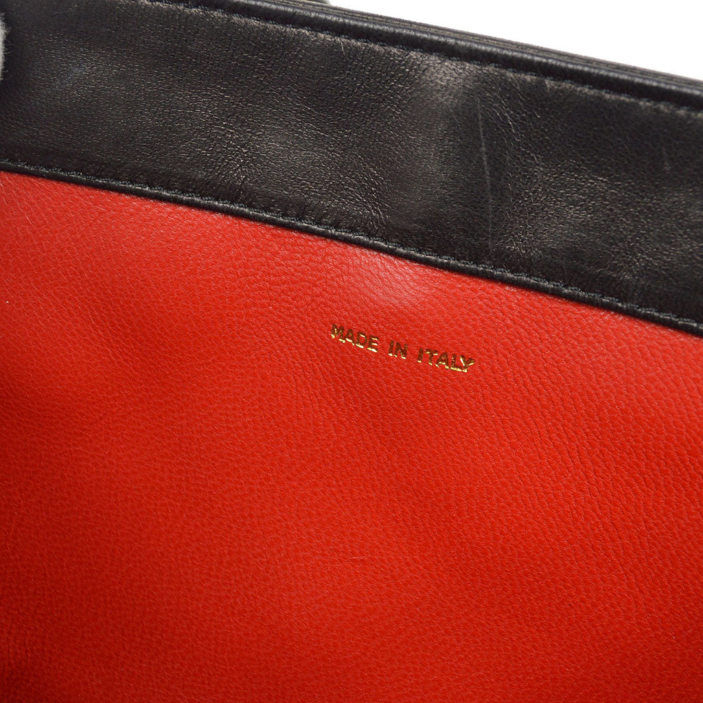 CHANEL 1989-1991 Black Satin Octagonal Flap Bag