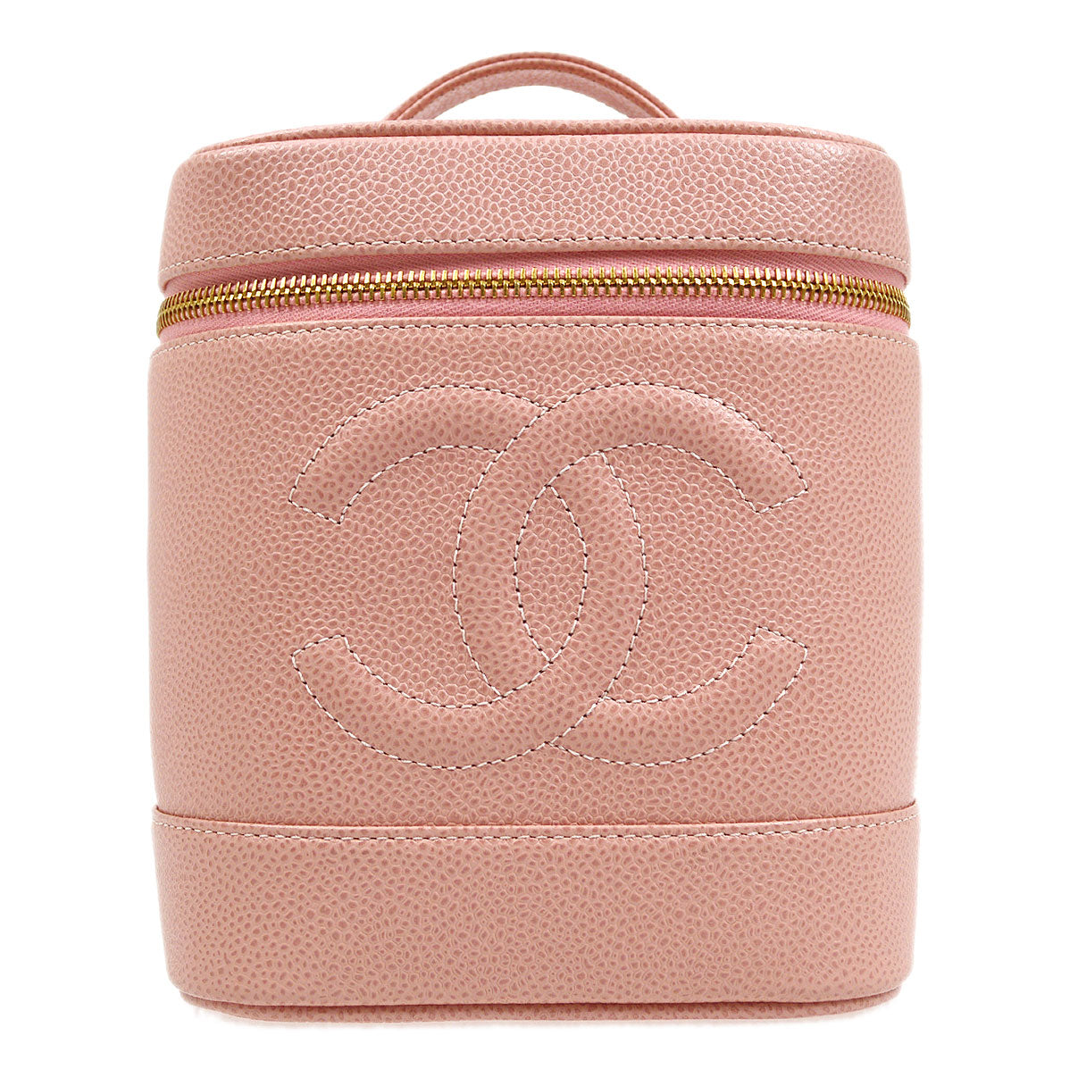 CHANEL 2003-2004 Pink Caviar Timeless Vanity Handbag