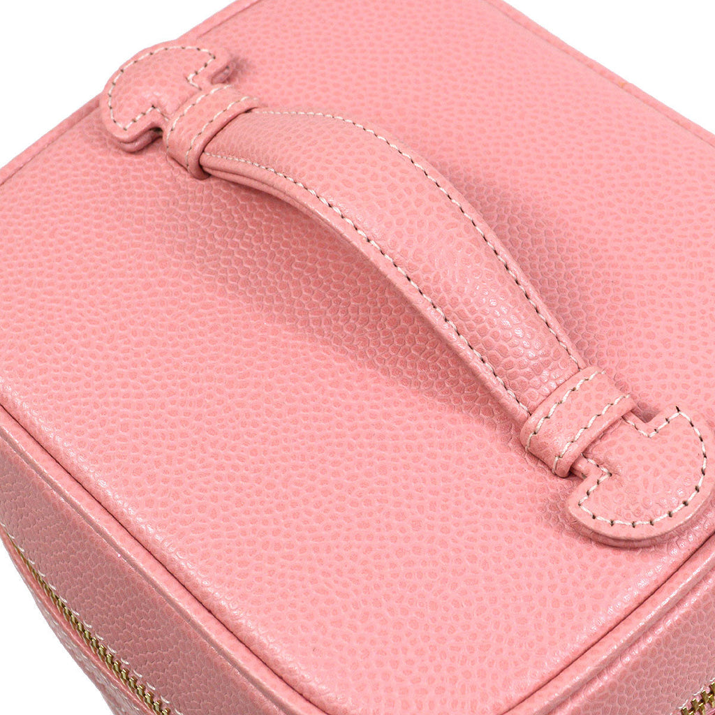 CHANEL 2003-2004 Pink Caviar Timeless Vanity Handbag
