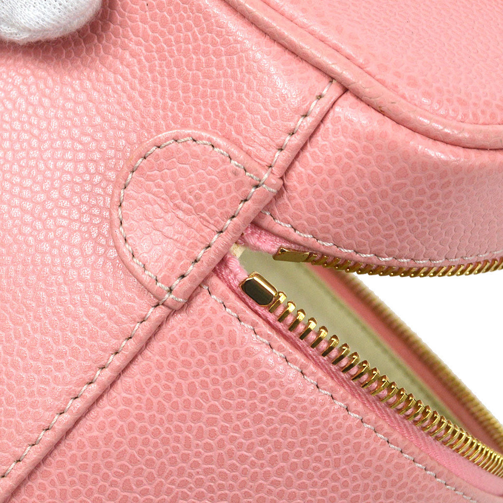 CHANEL 2003-2004 Pink Caviar Timeless Vanity Handbag