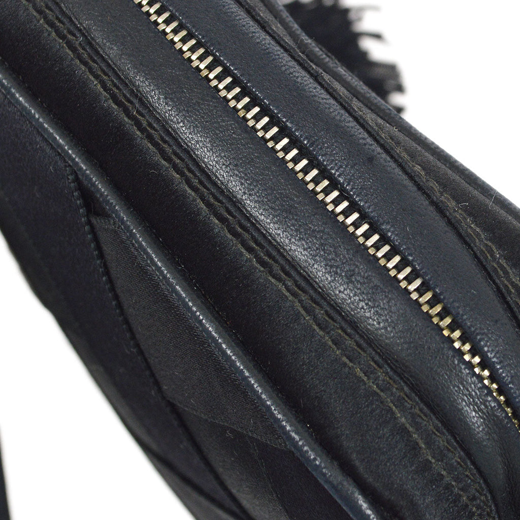 CHANEL 1991-1994 Camera Bag Mini Black satin