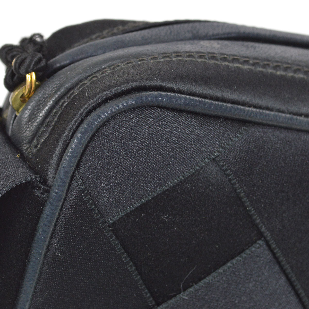 CHANEL 1991-1994 Camera Bag Mini Black satin