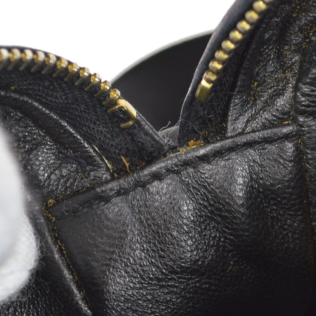 CHANEL 1991-1994 Camera Bag Mini Black satin