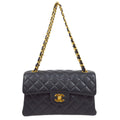 CHANEL 1996-1997 Both Side Classic Flap Small Black Caviar