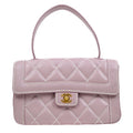 CHANEL 2004-2005 Wild Stitch Handbag Lilac Calfskin