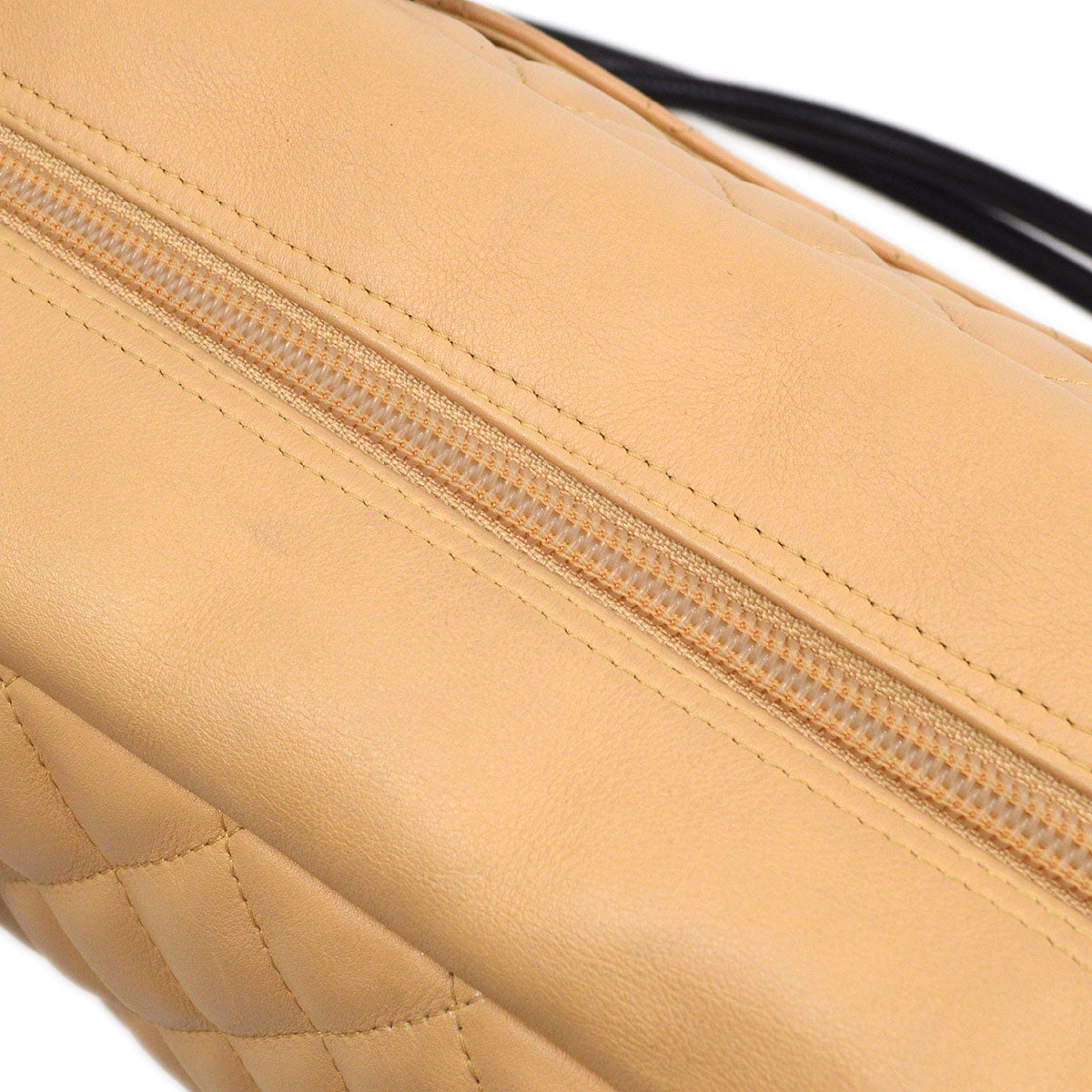 CHANEL 2004-2005 Cambon Ligne Bowling Bag Beige Calfskin