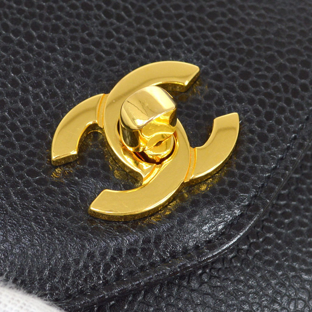 CHANEL 1991-1994 Triple CC Belt Bag Black Caviar #75