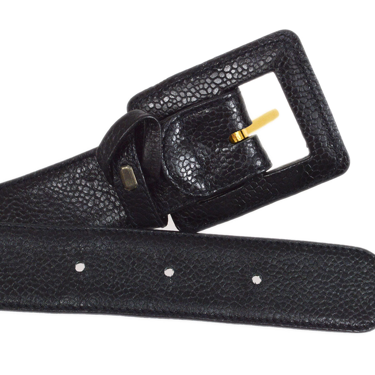 CHANEL 1991-1994 Triple CC Belt Bag Black Caviar #75