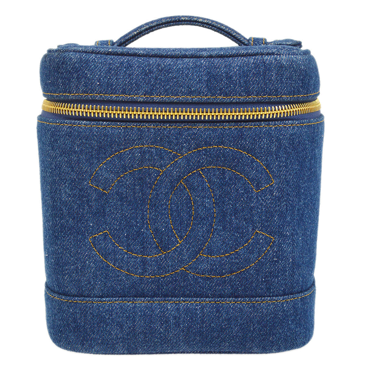 CHANEL 1996-1997 Timeless Vanity Handbag Denim