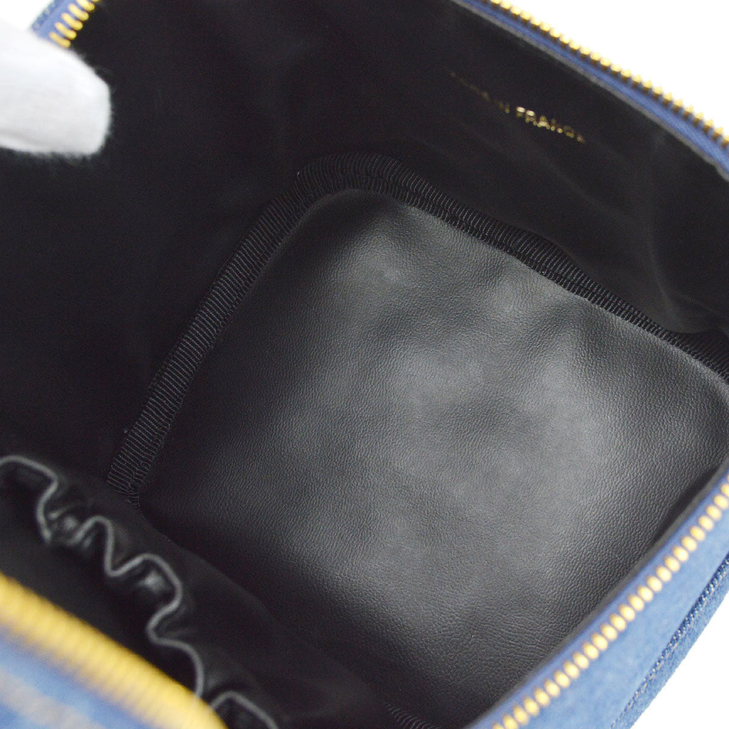 CHANEL 1996-1997 Timeless Vanity Handbag Denim
