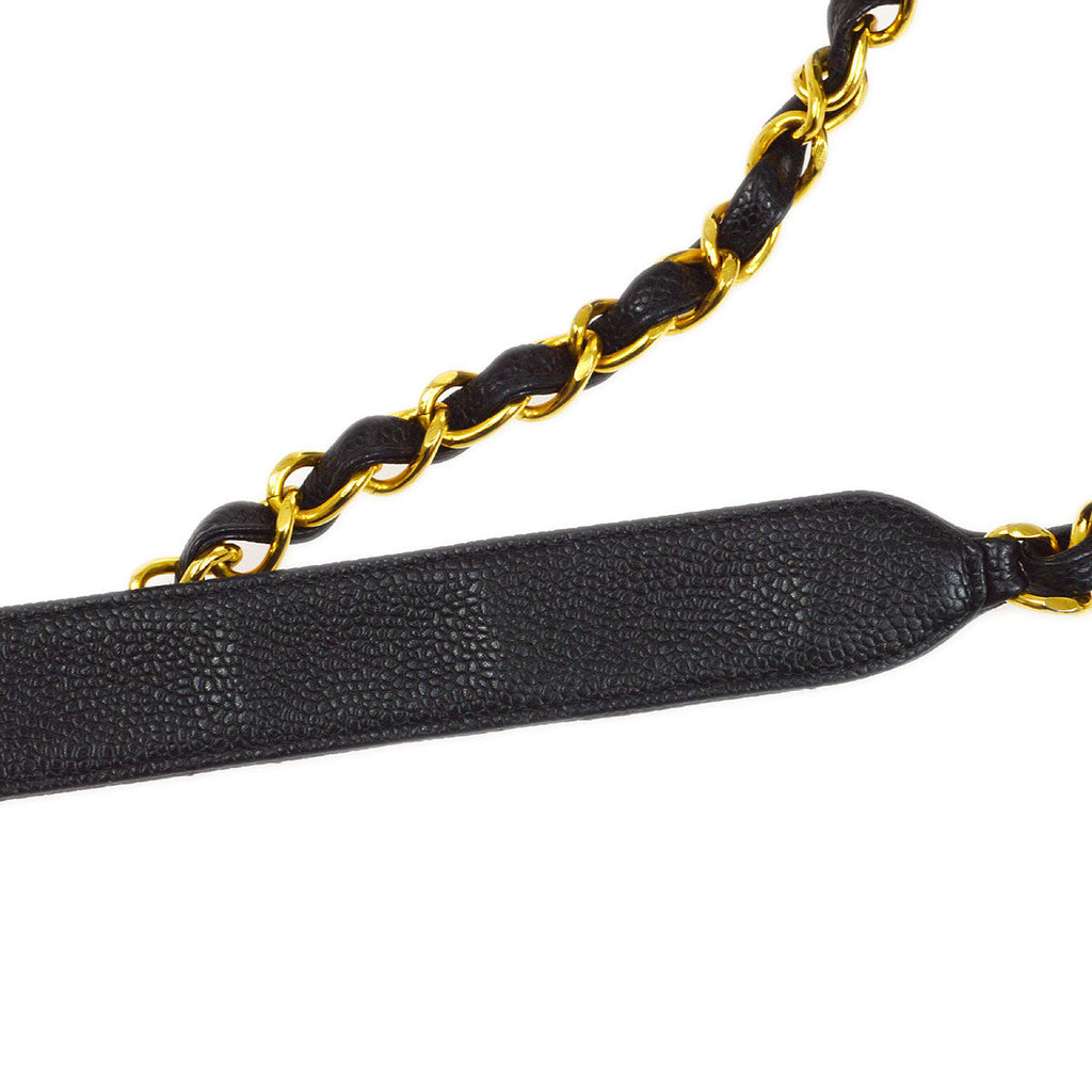 CHANEL 1994-1996 Big CC Straight Flap medium Black Caviar