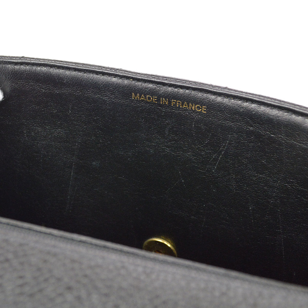 CHANEL 1994-1996 Big CC Straight Flap medium Black Caviar