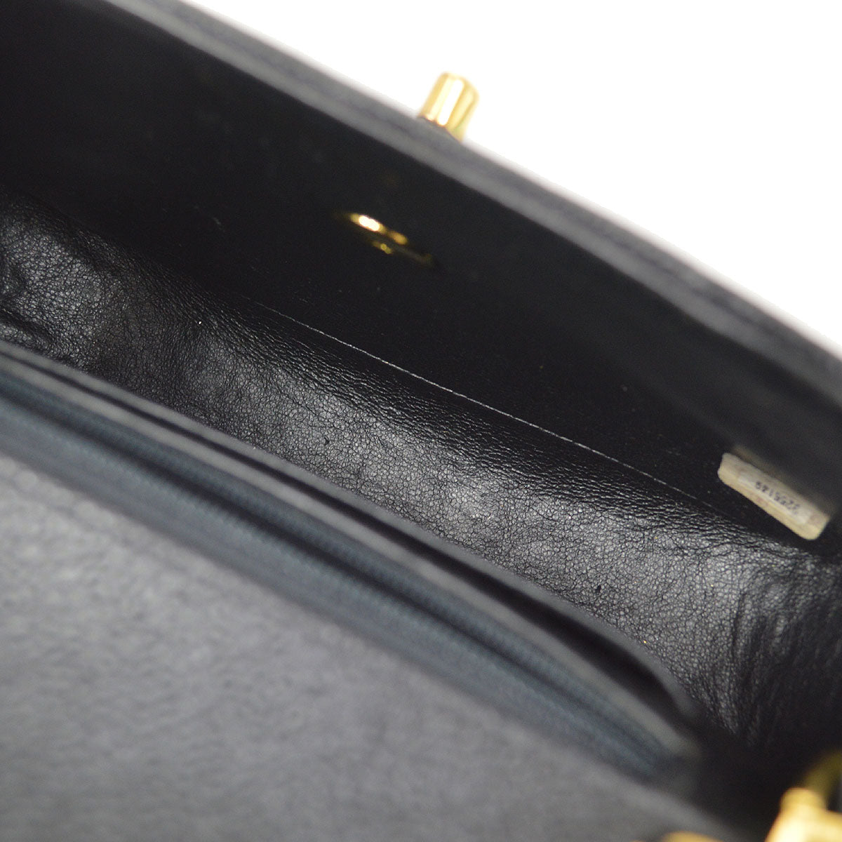 CHANEL 1994-1996 Chevron Letter Flap Mini Black Caviar