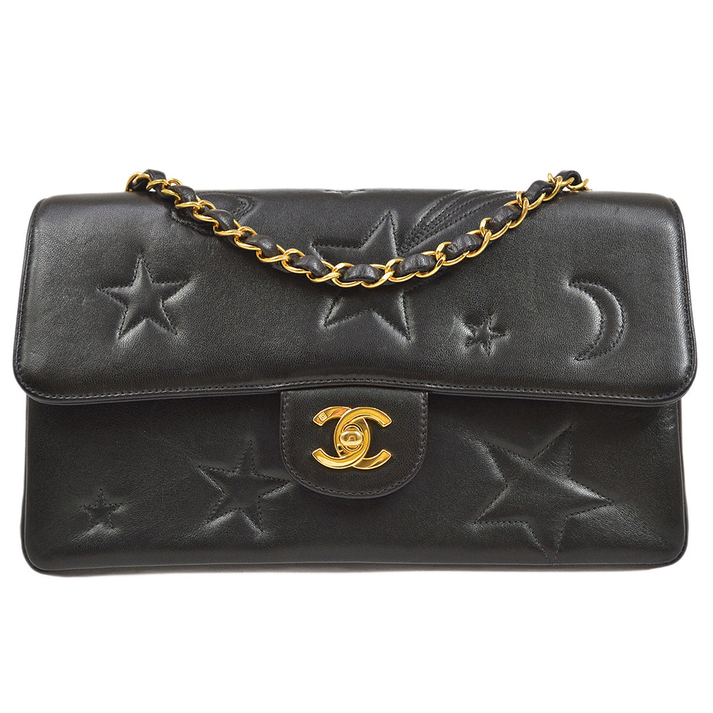 CHANEL * 1994-1996 Star Stitch Classic Single Flap Medium