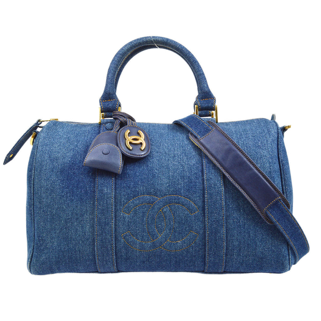 CHANEL 1996-1997 2way Boston 35 Denim
