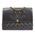 CHANEL 1991-1994 CC Flap Maxi Black Lambskin