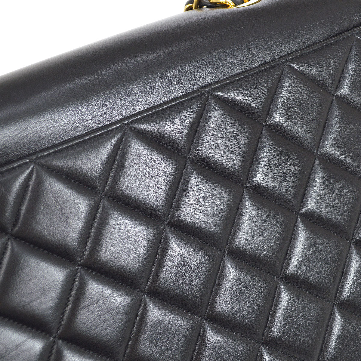 CHANEL 1991-1994 CC Flap Maxi Black Lambskin