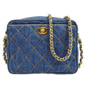 CHANEL 1998 Pocket Camera Bag Mini Denim