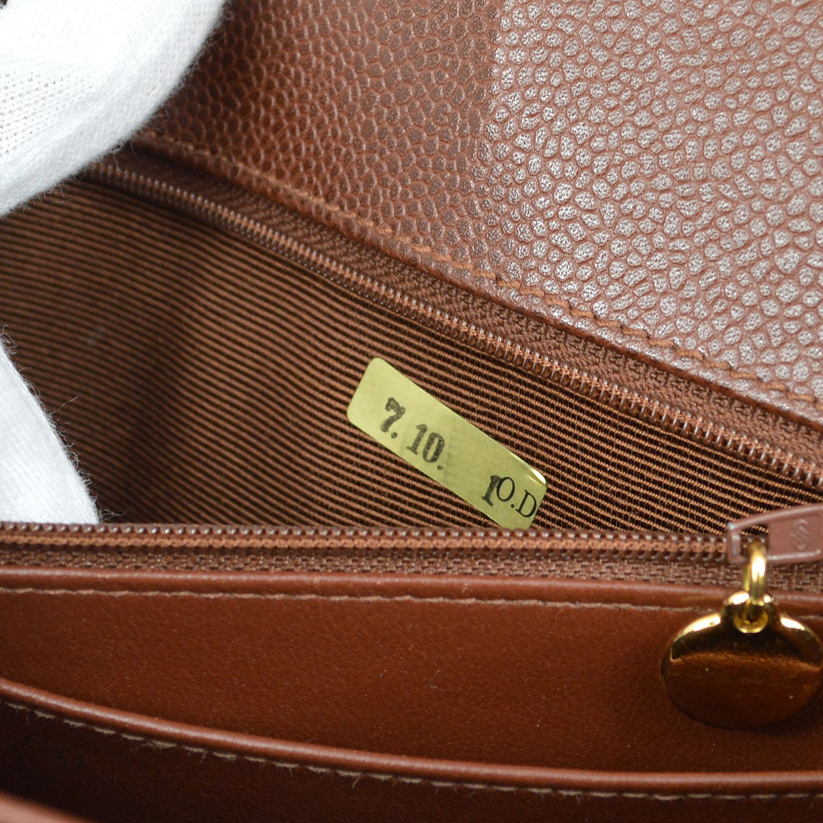 CHANEL 1998 Classic Flap Jumbo Sellier Brown Caviar