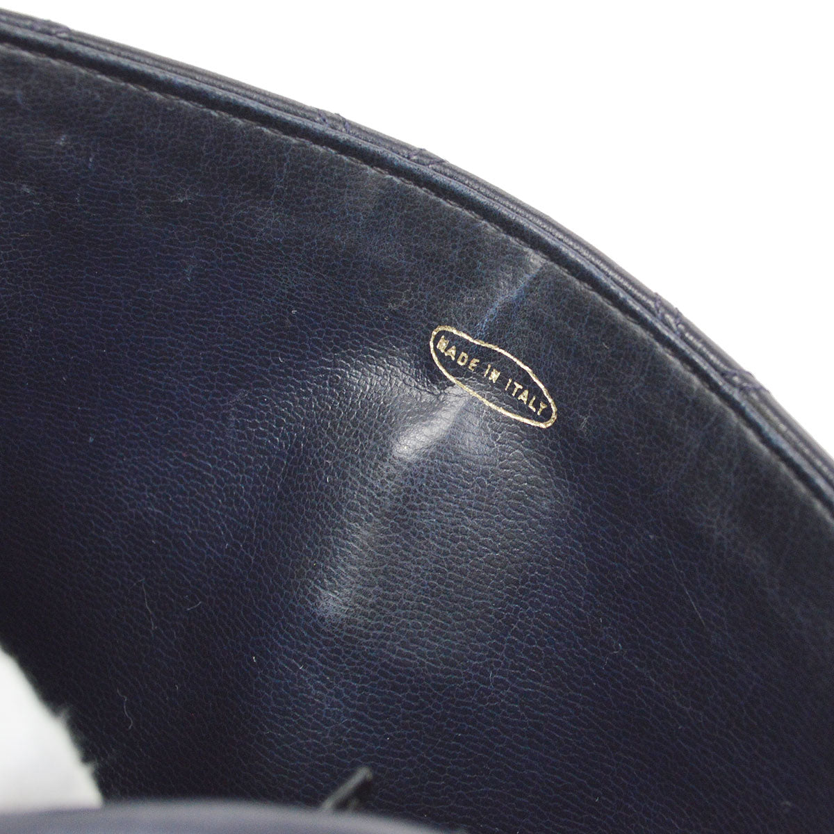 CHANEL 1980's Cosmoline Belt Bag Navy Lambskin #75