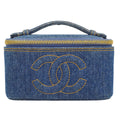 CHANEL 1997 Timeless Vanity Handbag Denim