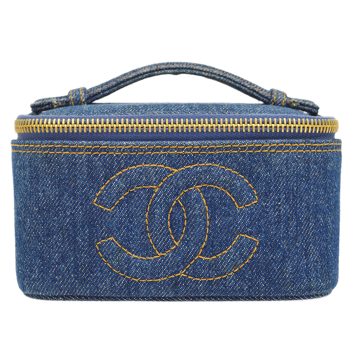 CHANEL 1997 Timeless Vanity Handbag Denim