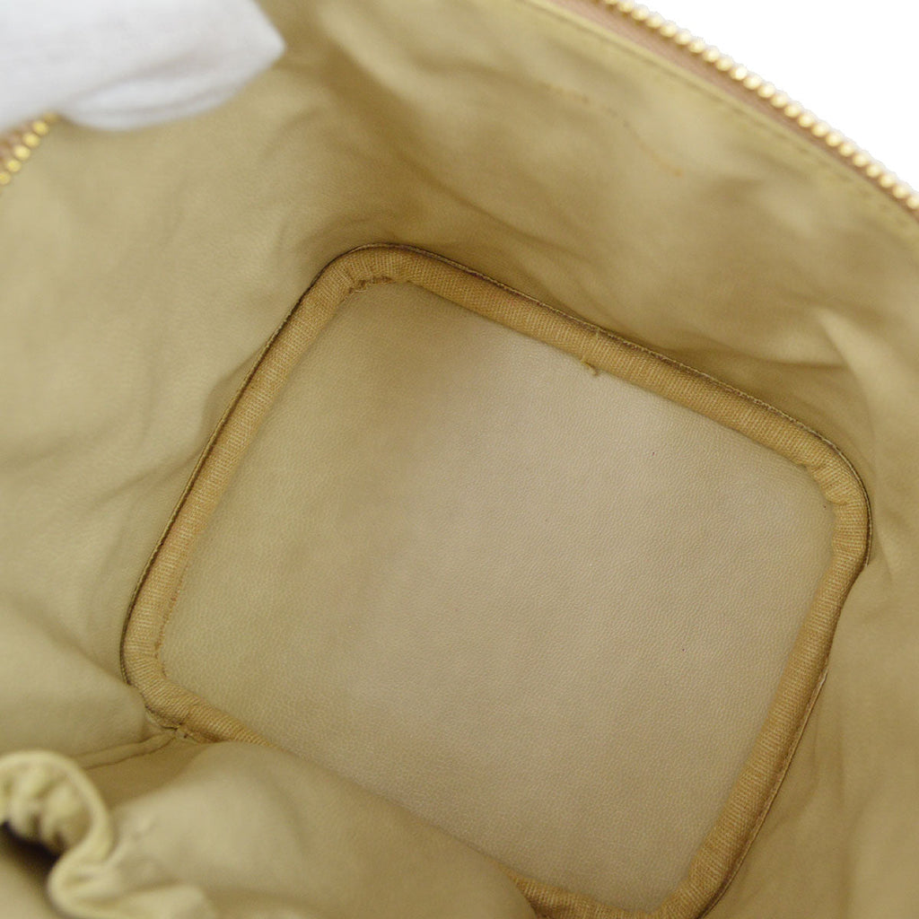 CHANEL 2005-2006 Timeless Vanity Handbag Beige Caviar