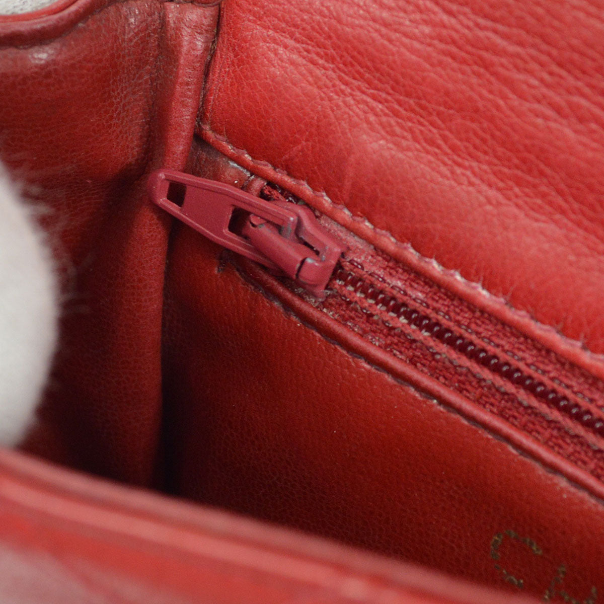 CHANEL 1980s Cosmoline Belt Bag Red Lambskin #70