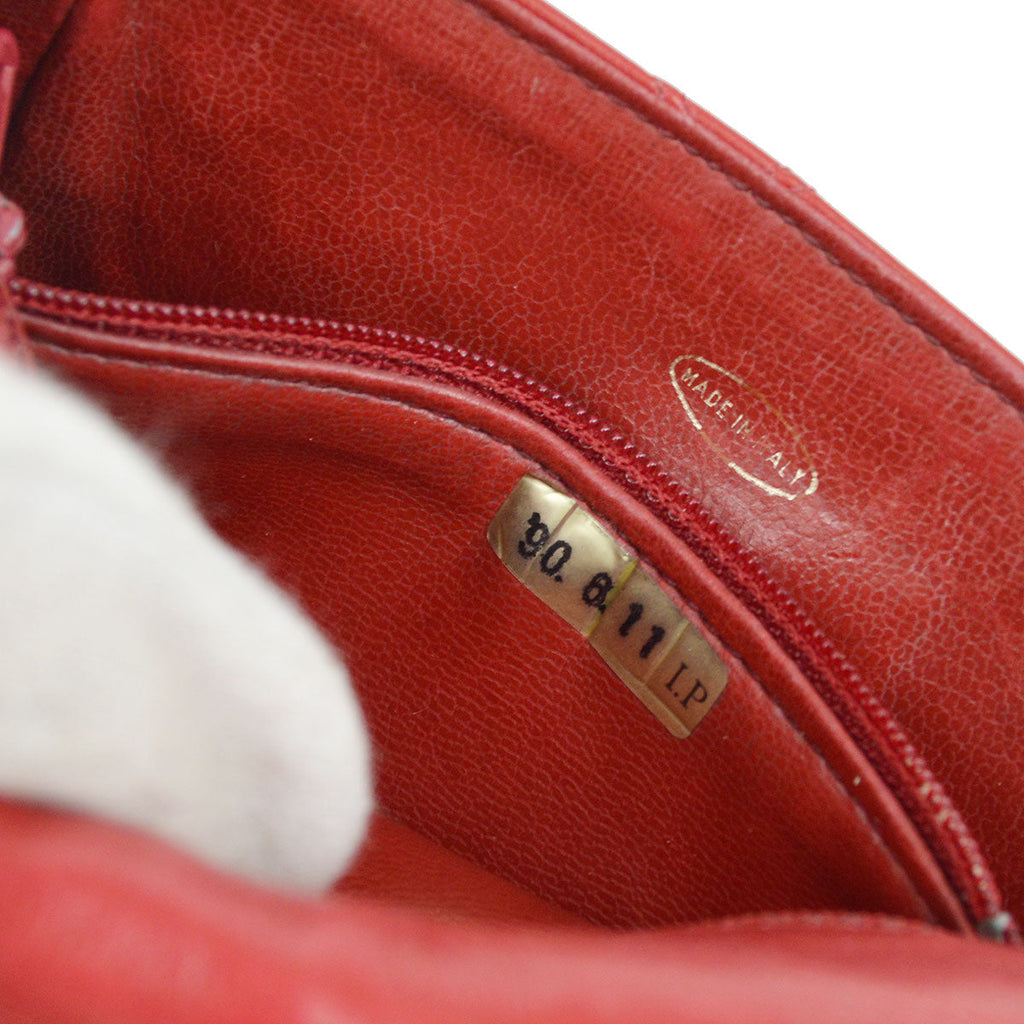 CHANEL 1980s Cosmoline Belt Bag Red Lambskin #70