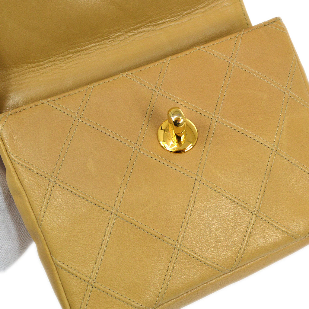 CHANEL 1980s Cosmoline Belt Bag Beige Lambskin #70