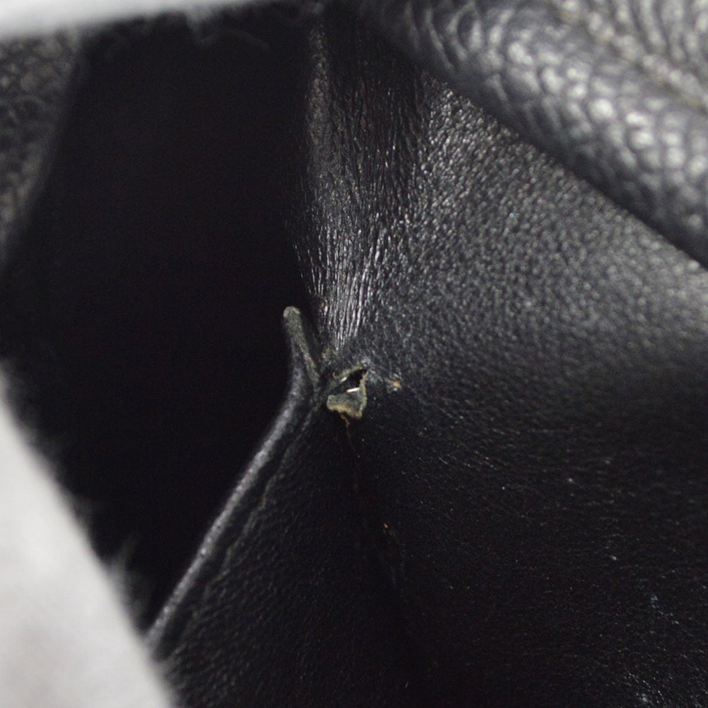 CHANEL 1991-1994 Diagonal Camera Bag Mini Black Caviar