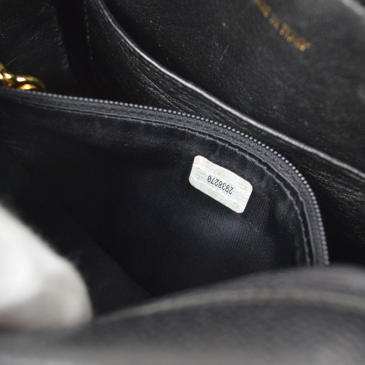 CHANEL 1991-1994 Diagonal Camera Bag Mini Black Caviar
