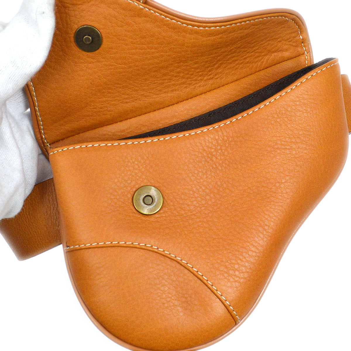 CHRISTIAN DIOR 2003 Saddle Belt Bag Brown #85 24030