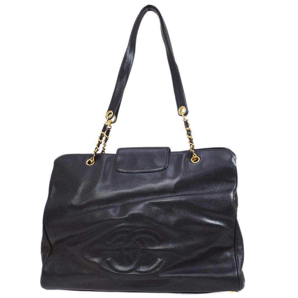 CHANEL 1996-1997 Supermodel Bag Black Caviar